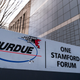 Purdue Pharma headquarters stands in downtown Stamford, April 2, 2019 in Stamford, Connecticut.